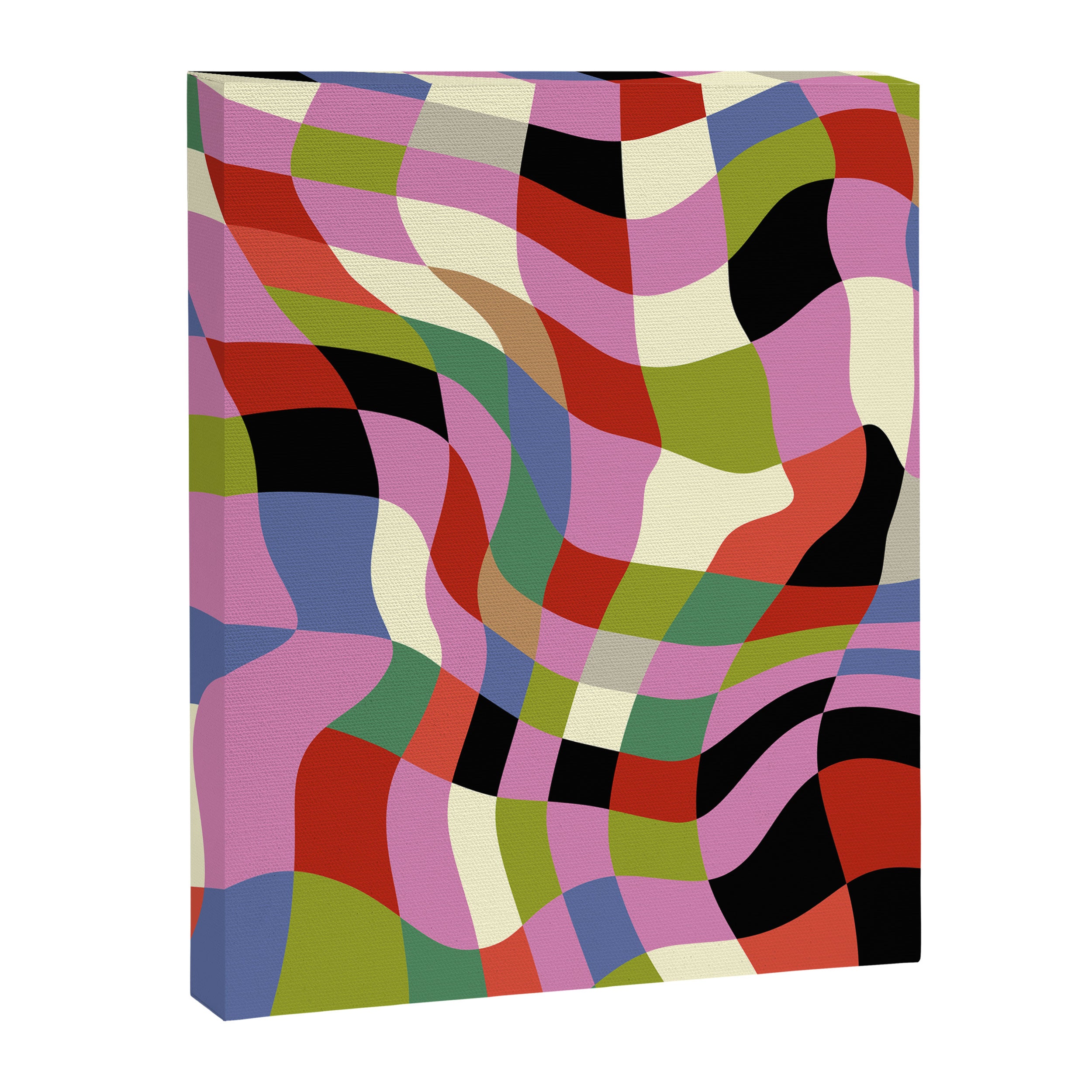 fluid retro checkers Canvas Print Gallery Image 8