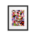 fluid retro checkers Framed Art Print Gallery Image 6