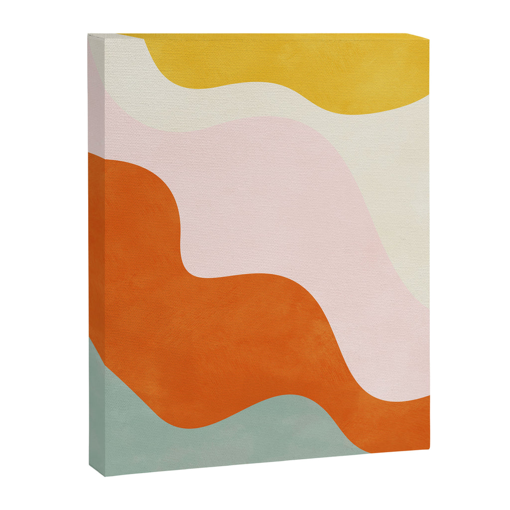 fluid waves mid century summer Canvas Print Gallery Image 6