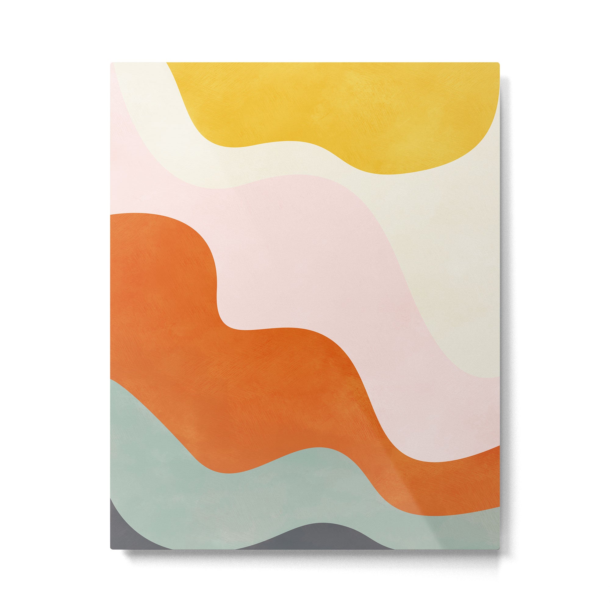 fluid waves mid century summer Metal Print Gallery Image 4