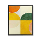Geometric Abstract Mid Century Modern 3 Framed Canvas Print Gallery Image 8