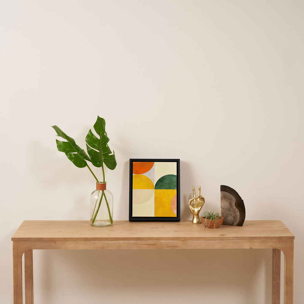 Geometric Abstract Mid Century Modern 3 Framed Canvas Print Gallery Image 4