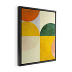 Geometric Abstract Mid Century Modern 3 Framed Canvas Print Gallery Image 2