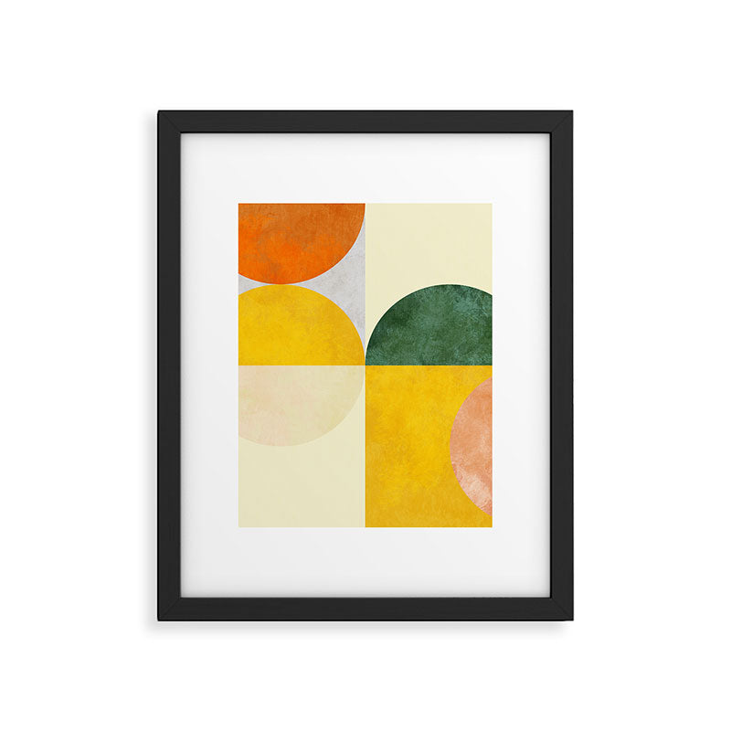Geometric Abstract Mid Century Modern 3 Framed Art Print Gallery Image 6