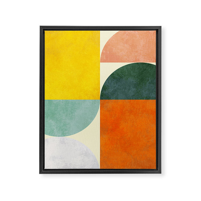 Geometric Abstract Mid Century Modern 4 Framed Canvas Print Gallery Image 8