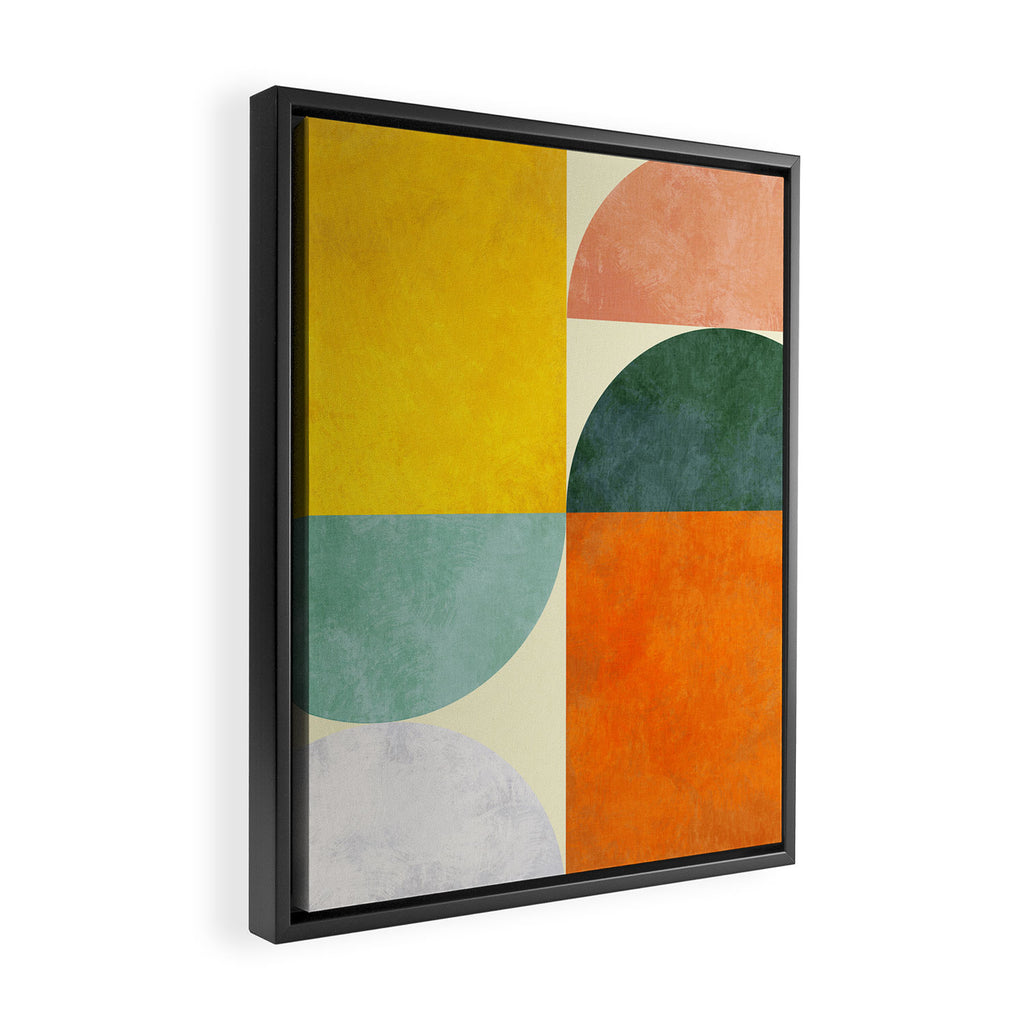 Geometric Abstract Mid Century Modern 4 Framed Canvas Print Gallery Image 2