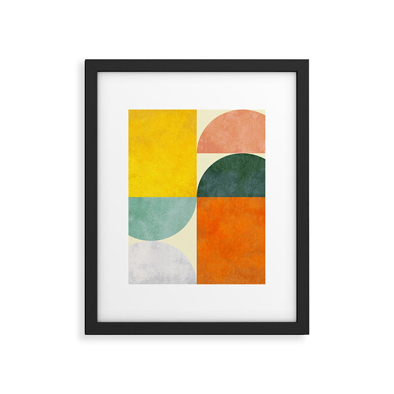Geometric Abstract Mid Century Modern 4 Framed Art Print Gallery Image 6