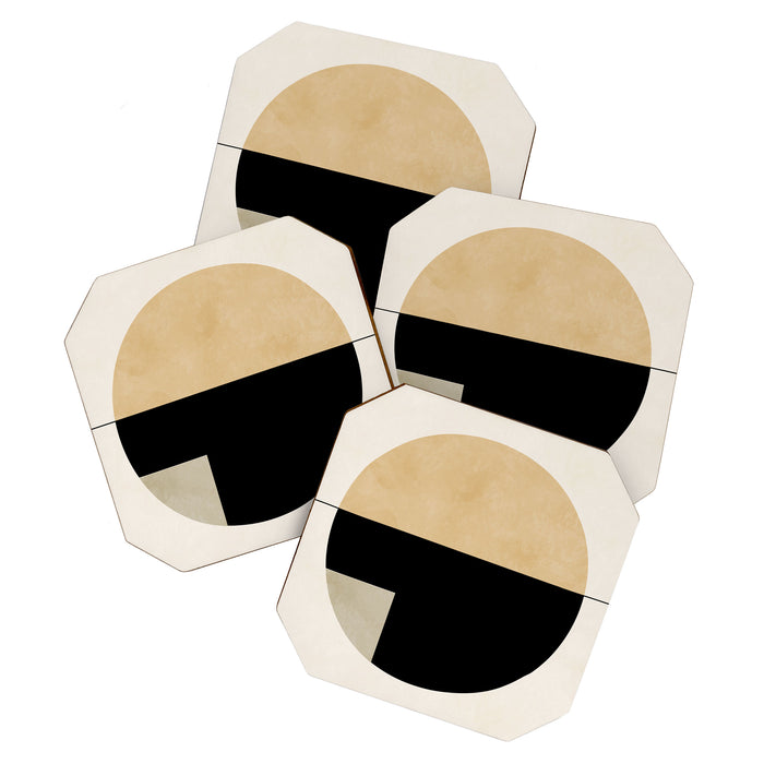 geometric abstract shape Coaster Gallery Image 1