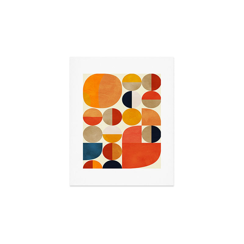 geometric abstract shapes autumn Art Print Gallery Image 1