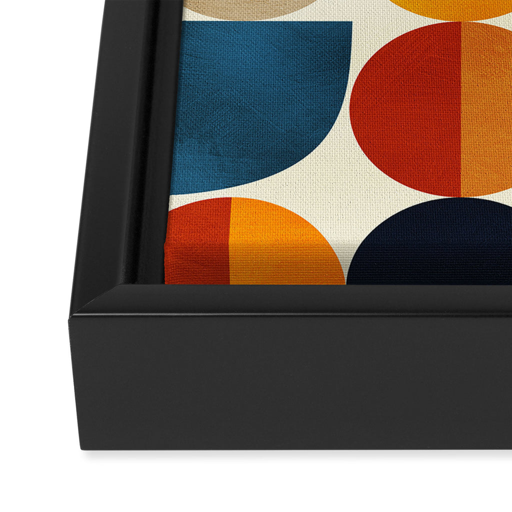 geometric abstract shapes autumn Framed Canvas Print Gallery Image 3