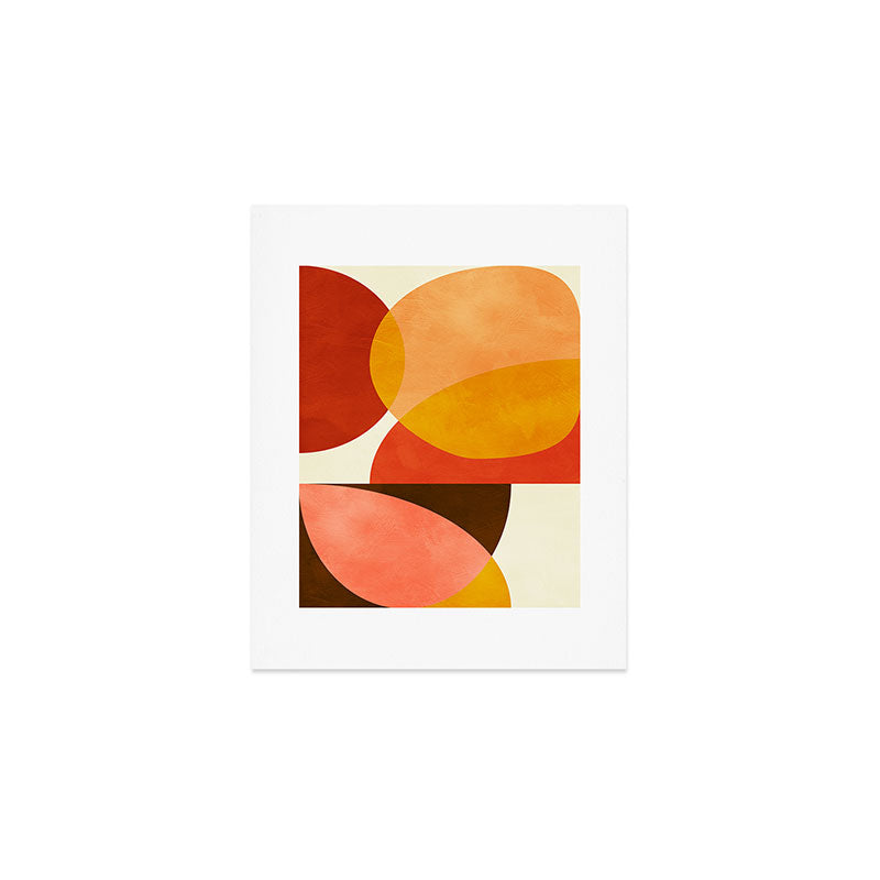 geometric autumn sun abstract Art Print Gallery Image 1