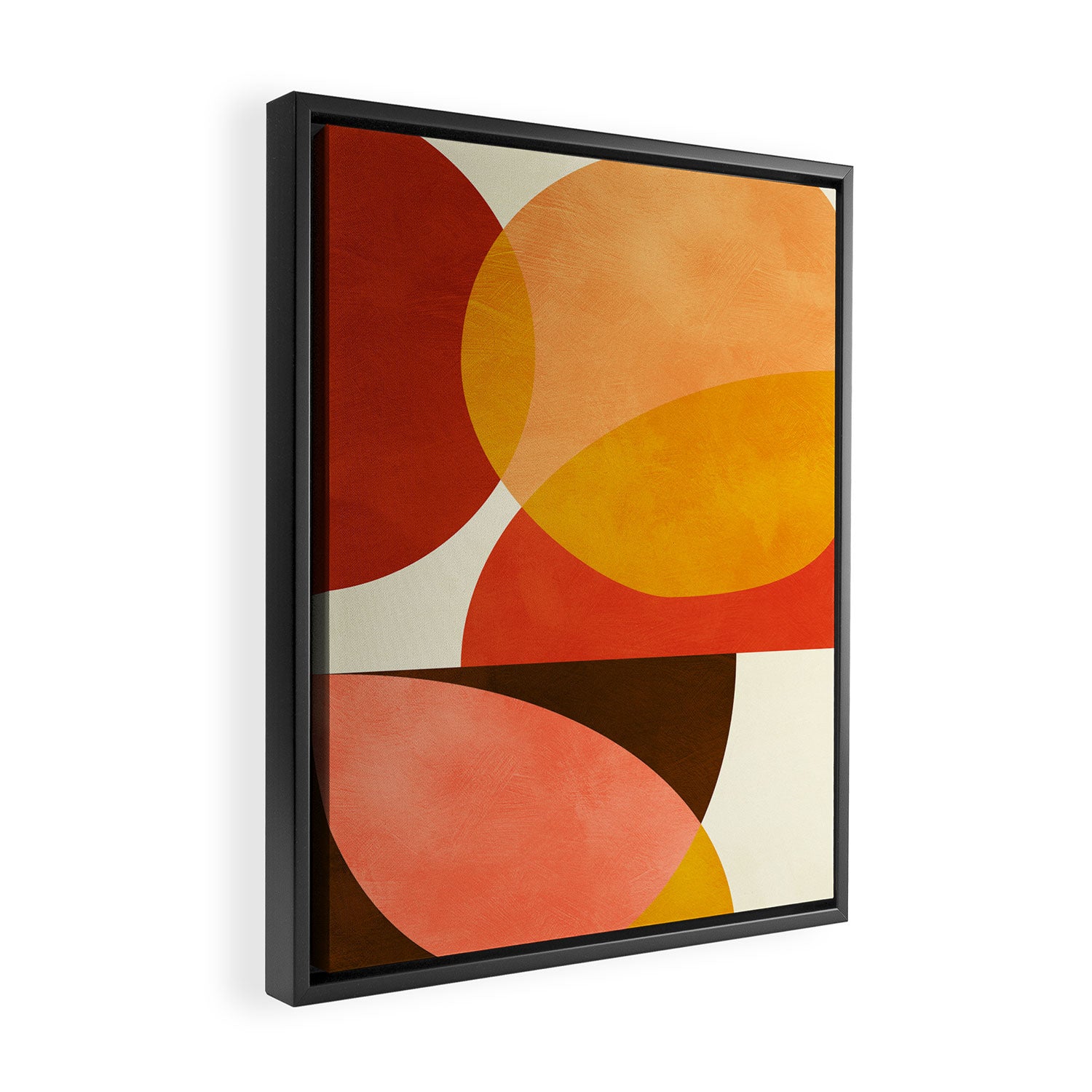 geometric autumn sun abstract Framed Canvas Print Gallery Image 2