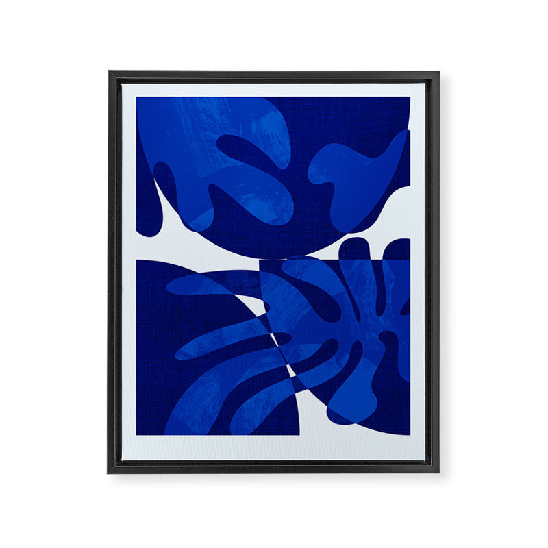 geometric blue matisse shapes Framed Canvas Print Gallery Image 6