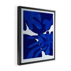 geometric blue matisse shapes Framed Canvas Print Gallery Image 2
