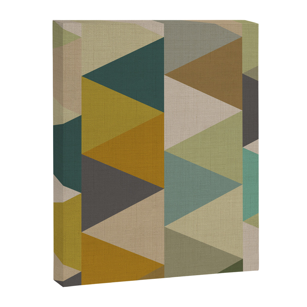 geometric mid century abstract nature green Canvas Print Gallery Image 8