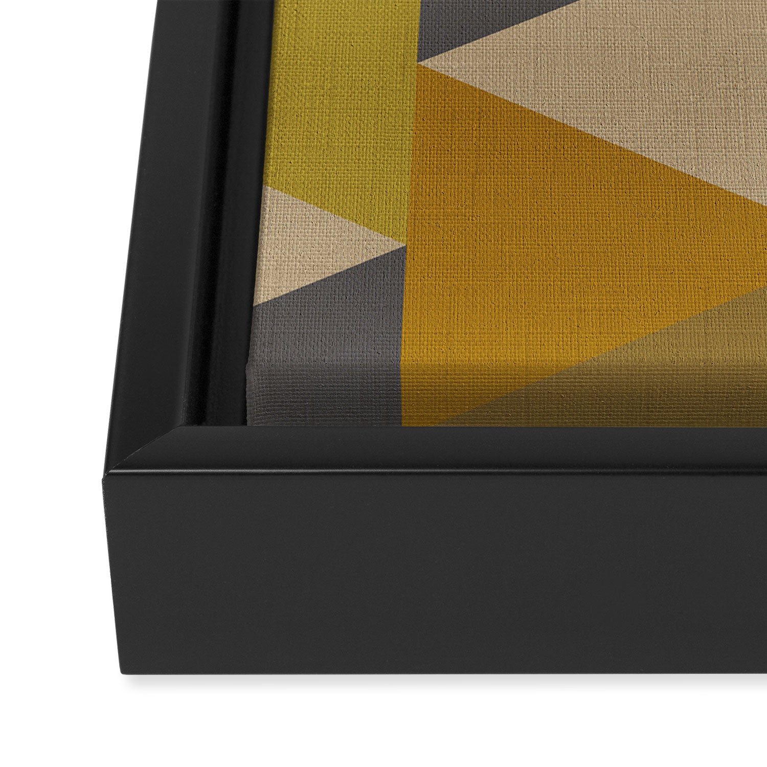 geometric mid century abstract nature green Framed Canvas Print Gallery Image 3