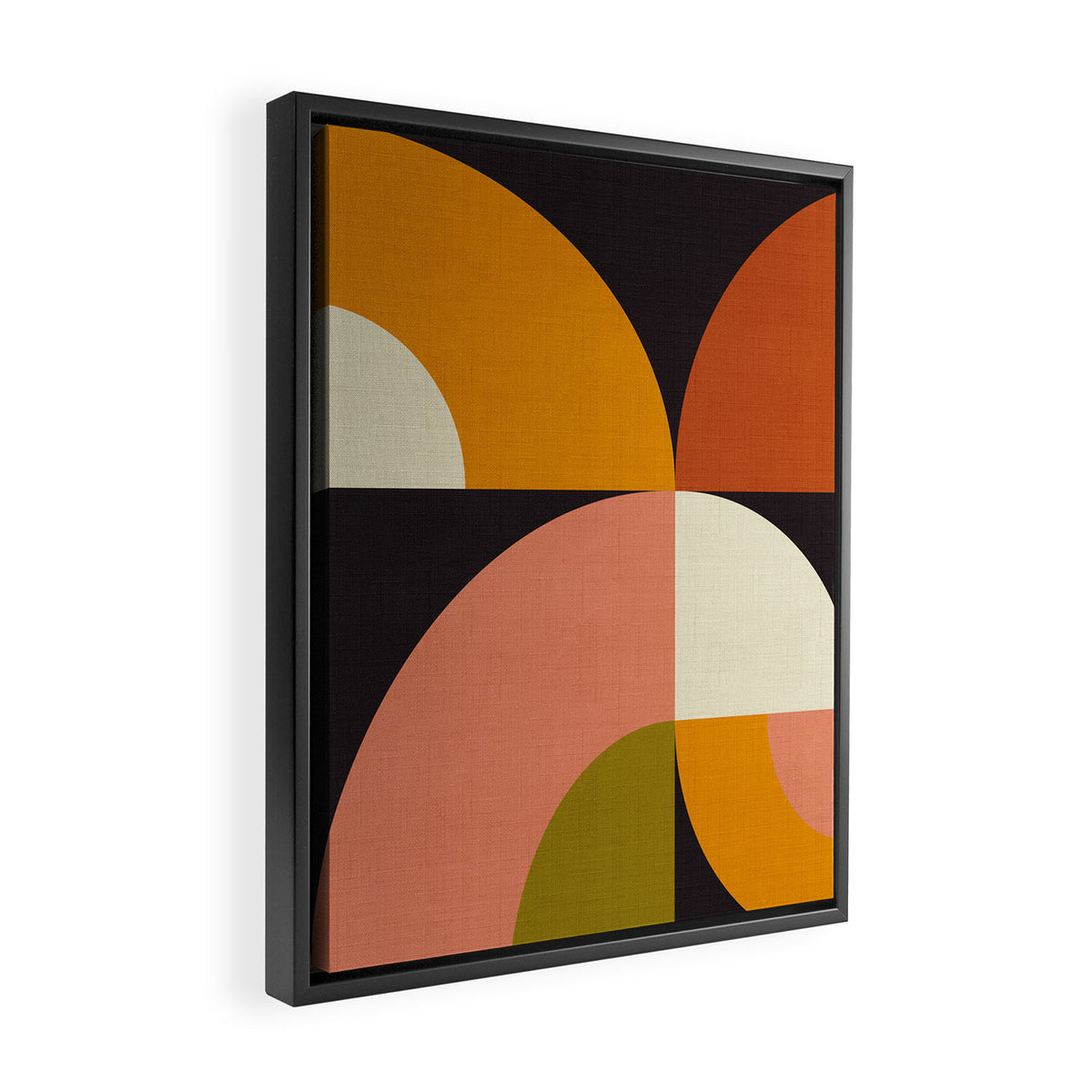 geometric modern mid century Framed Canvas Print Gallery Image 2
