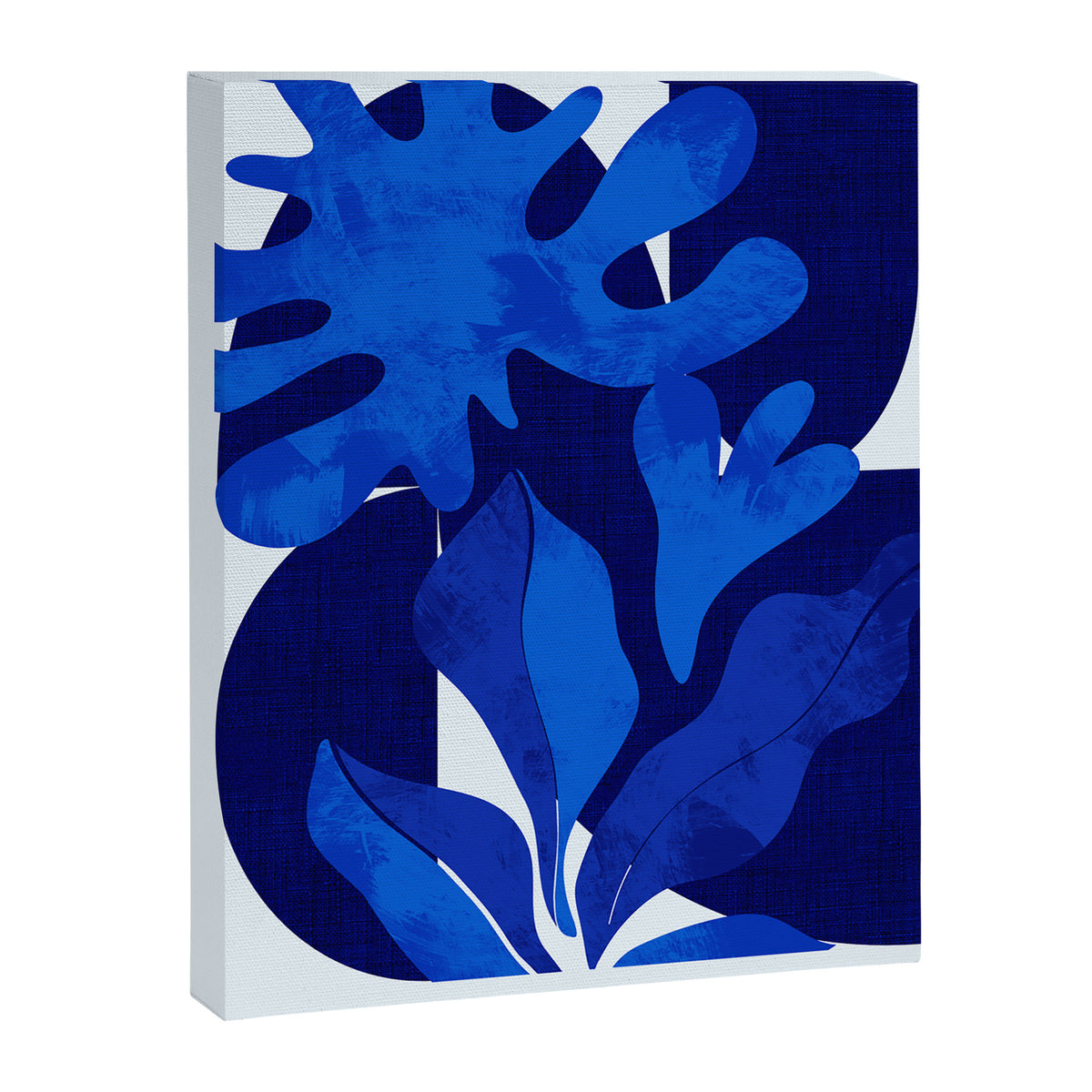 Matisse geometric shapes in blue hues Canvas Print Gallery Image 6