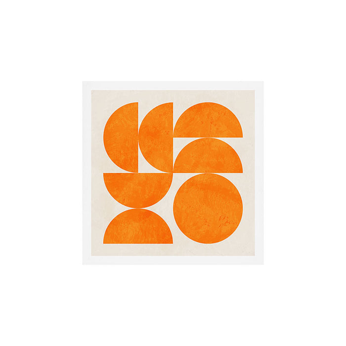 Geometric Shapes orange mid century Art Print Gallery Image 1
