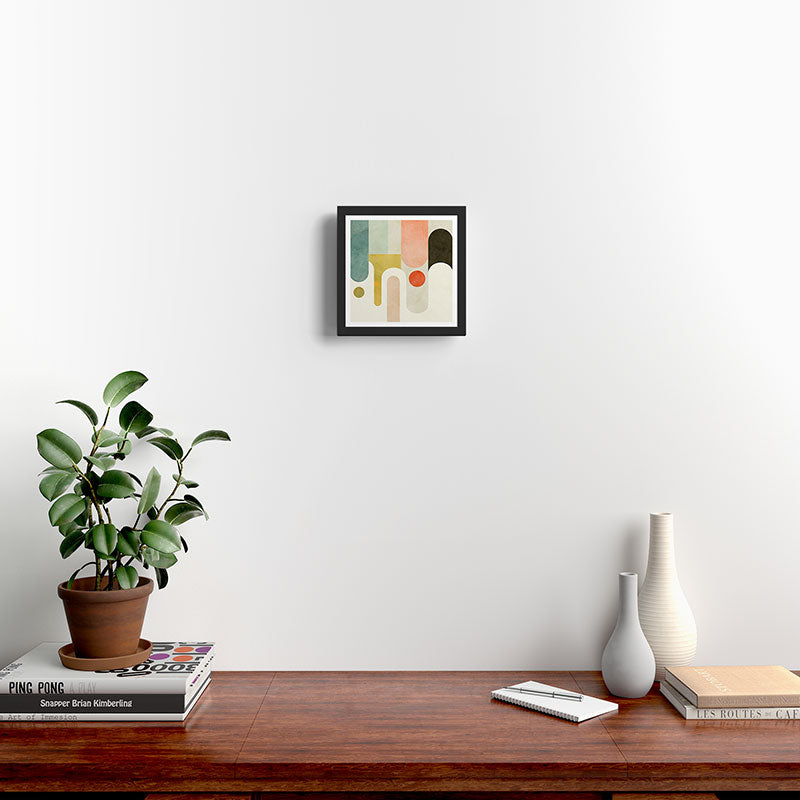 geometry abstract pastel Framed Art Print Gallery Image 2