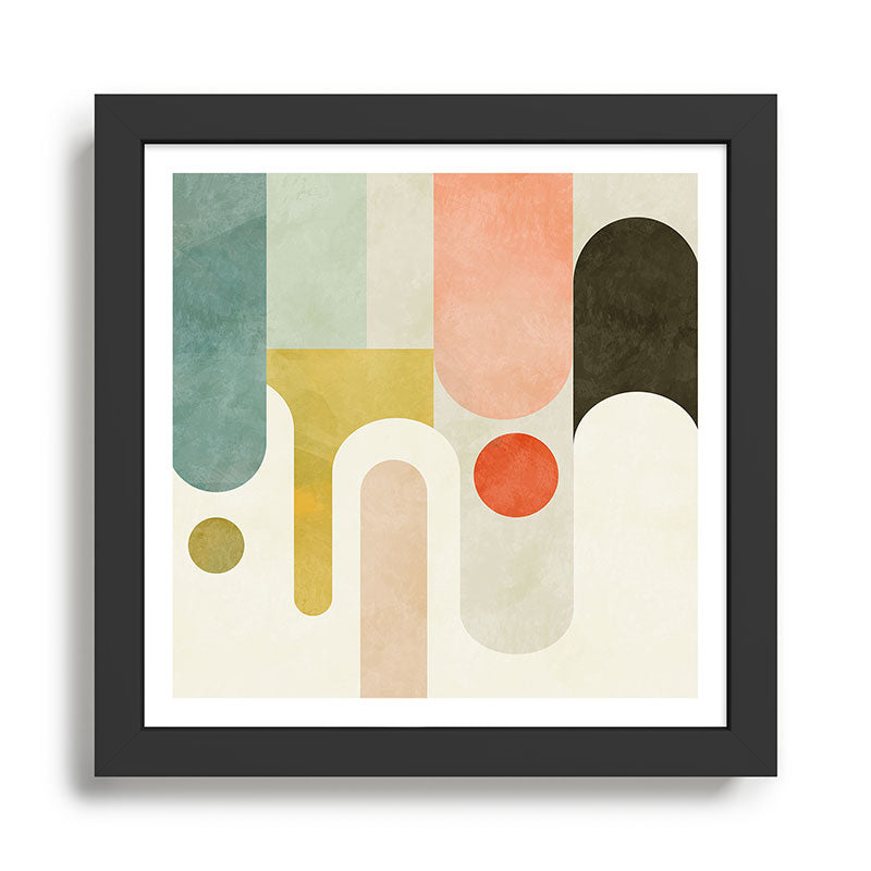 geometry abstract pastel Framed Art Print Gallery Image 1
