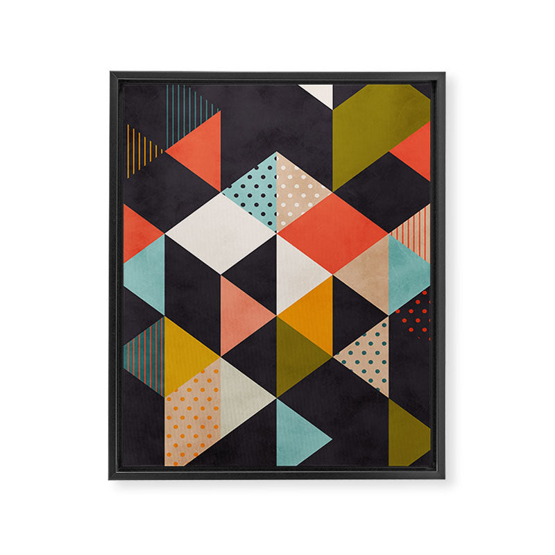 geometry mid century Framed Canvas Print Gallery Image 8