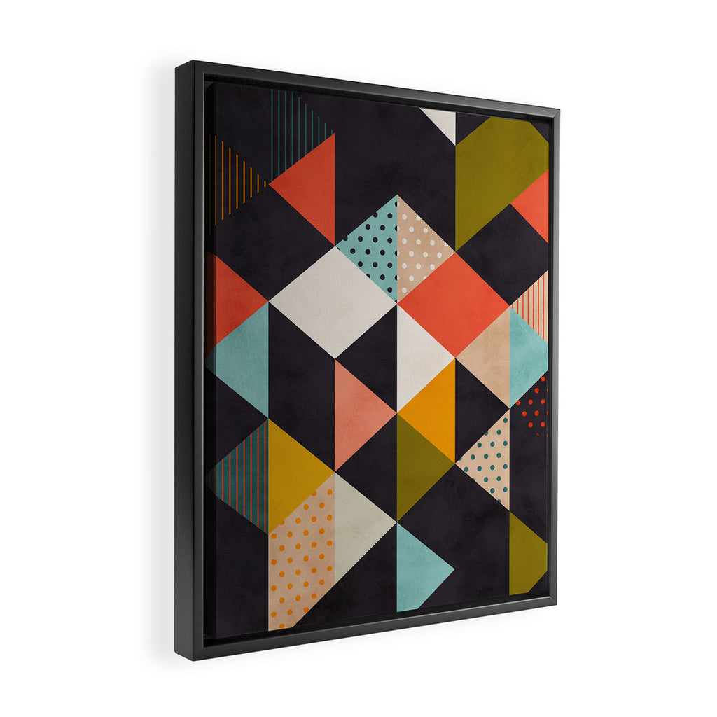 geometry mid century Framed Canvas Print Gallery Image 2