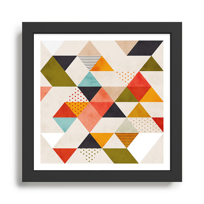 geometry mid century Framed Art Print Gallery Image 1