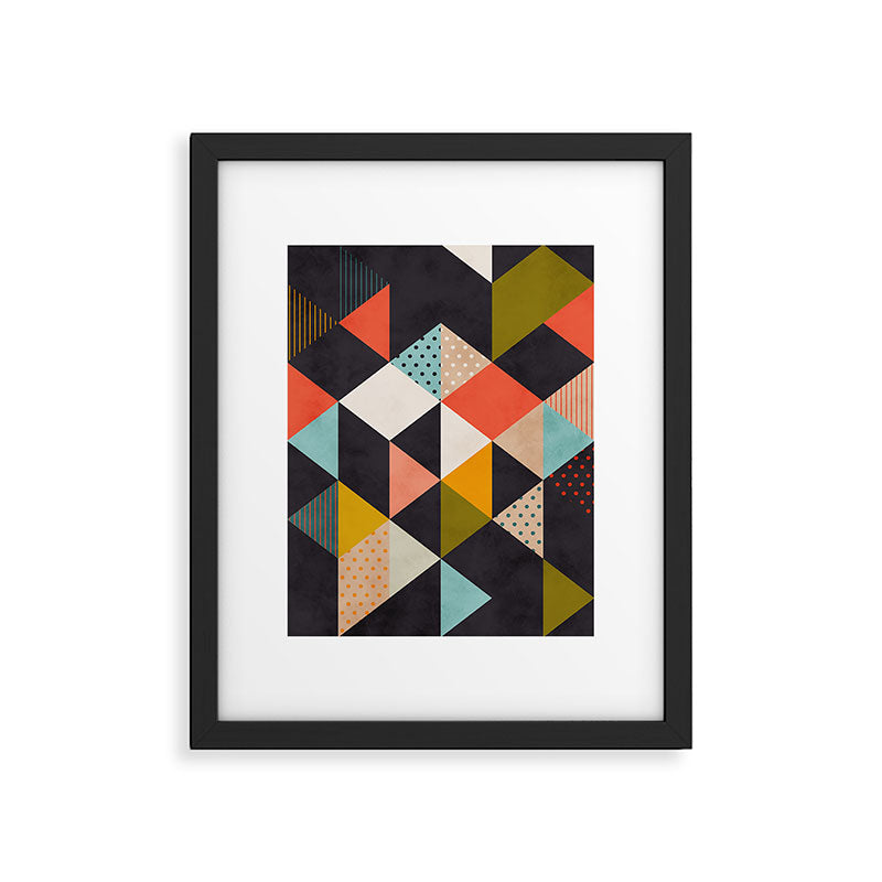 geometry mid century Framed Art Print Gallery Image 6