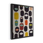 geometry mid mod eyes Framed Canvas Print Gallery Image 2