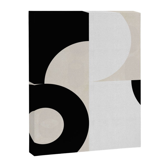 geometry mid modern black white III Canvas Print Gallery Image 1