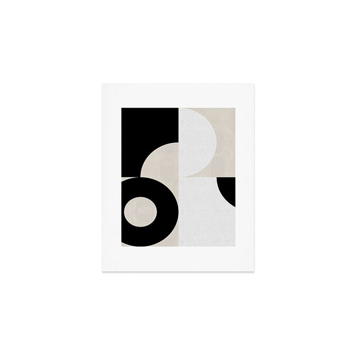 geometry mid modern black white III Art Print Gallery Image 1