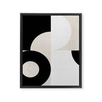 geometry mid modern black white III Framed Canvas Print Gallery Image 8
