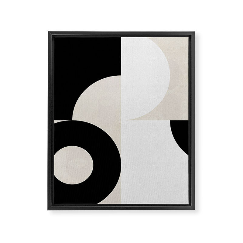 geometry mid modern black white III Framed Canvas Print Gallery Image 8