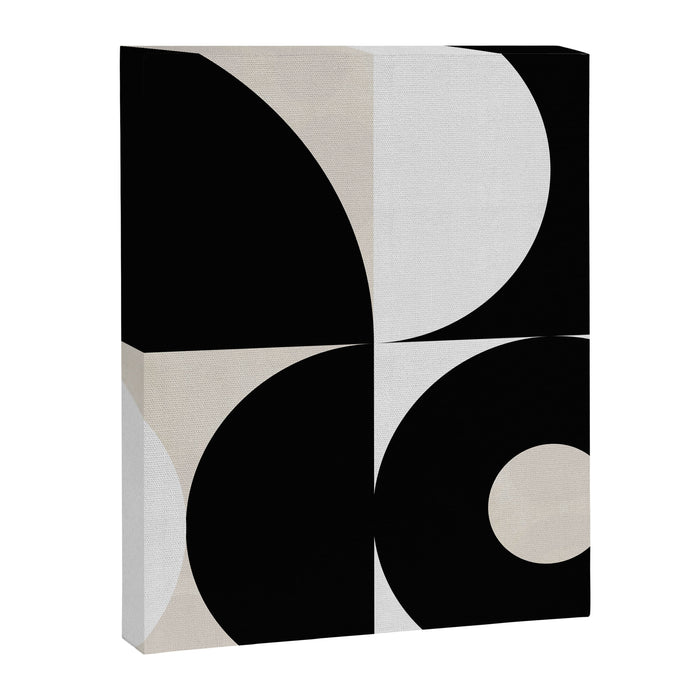 geometry mid modern black white Canvas Print Gallery Image 1