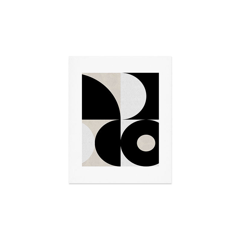 geometry mid modern black white Art Print Gallery Image 1
