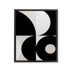 geometry mid modern black white Framed Canvas Print Gallery Image 8