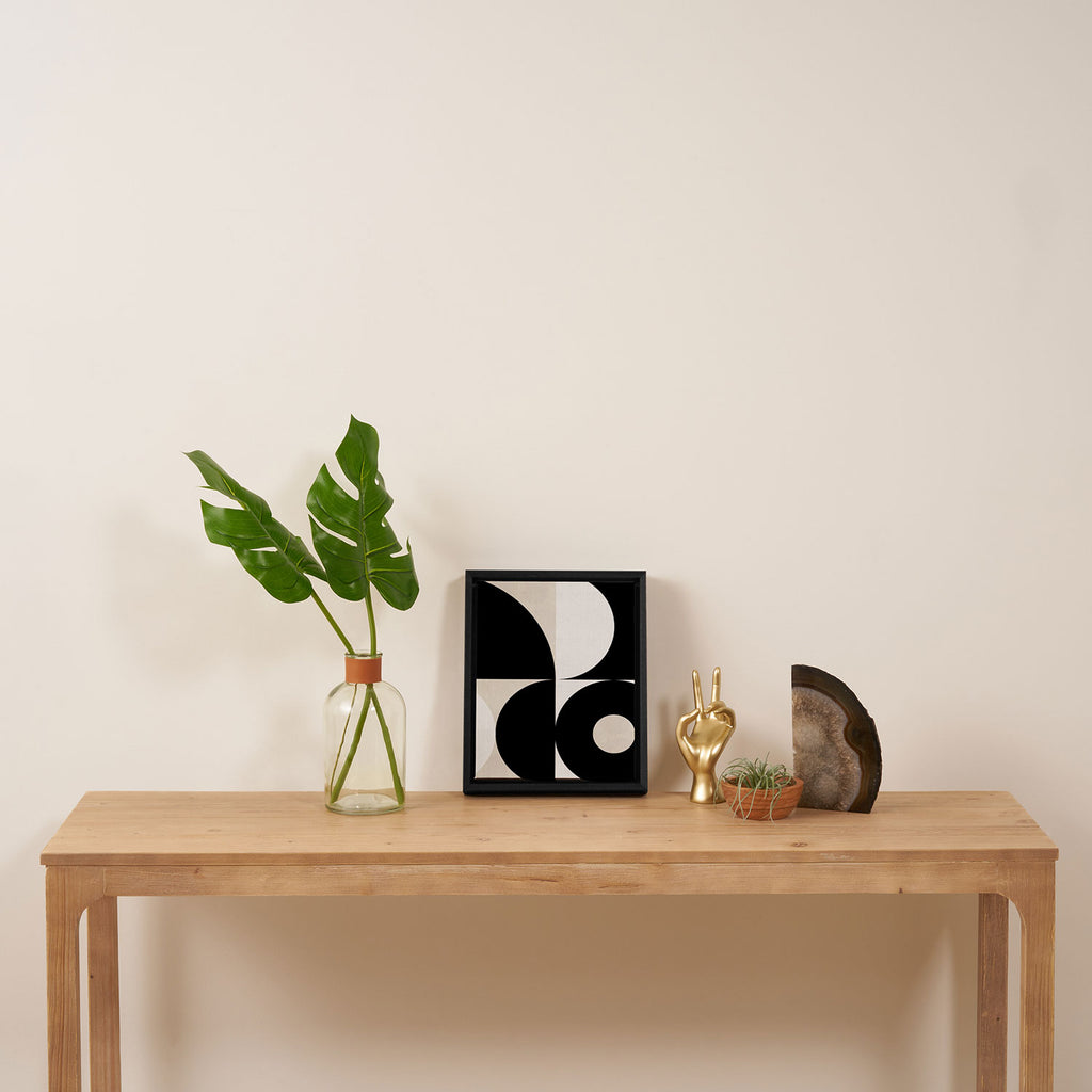geometry mid modern black white Framed Canvas Print Gallery Image 4