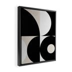geometry mid modern black white Framed Canvas Print Gallery Image 2