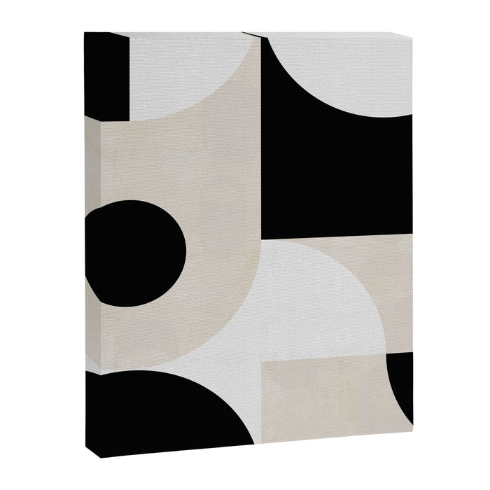 geometry mid modern black white II Canvas Print Gallery Image 1