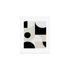 geometry mid modern black white II Art Print Gallery Image 1