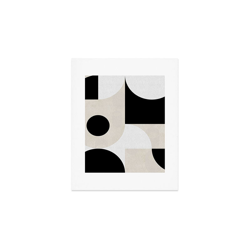 geometry mid modern black white II Art Print Gallery Image 1