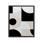 geometry mid modern black white II Framed Canvas Print Gallery Image 8