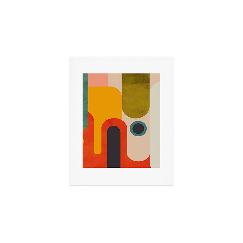 geometry vintage abstract art Art Print Gallery Image 1