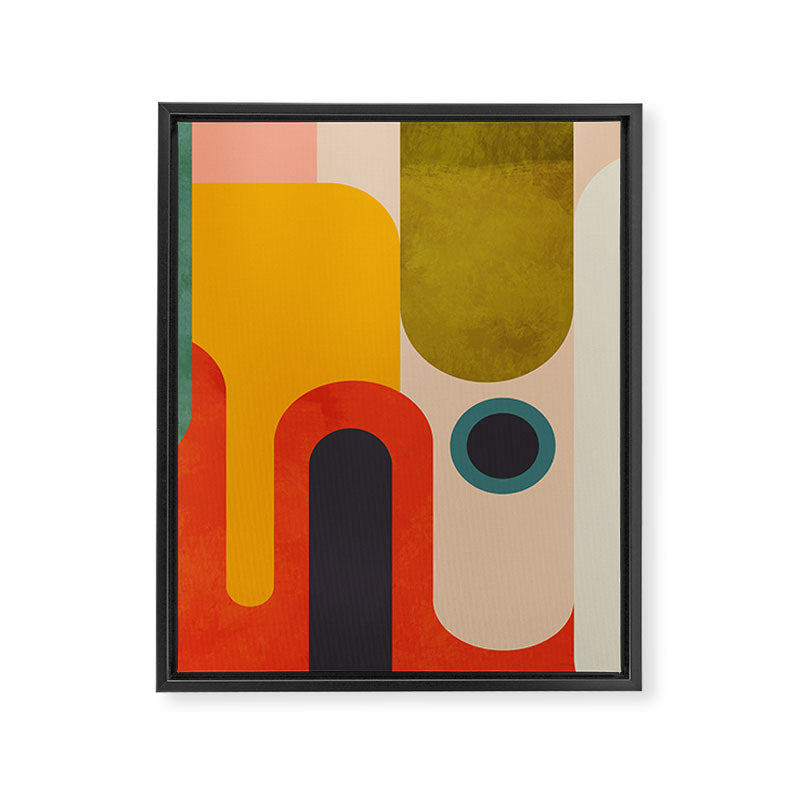 geometry vintage abstract art Framed Canvas Print Gallery Image 8