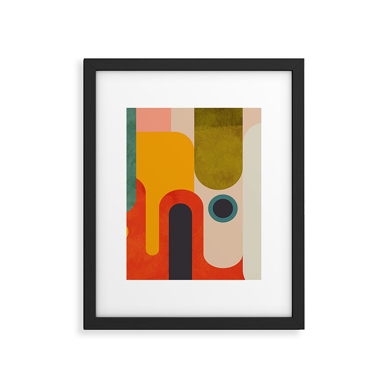 geometry vintage abstract art Framed Art Print Gallery Image 6