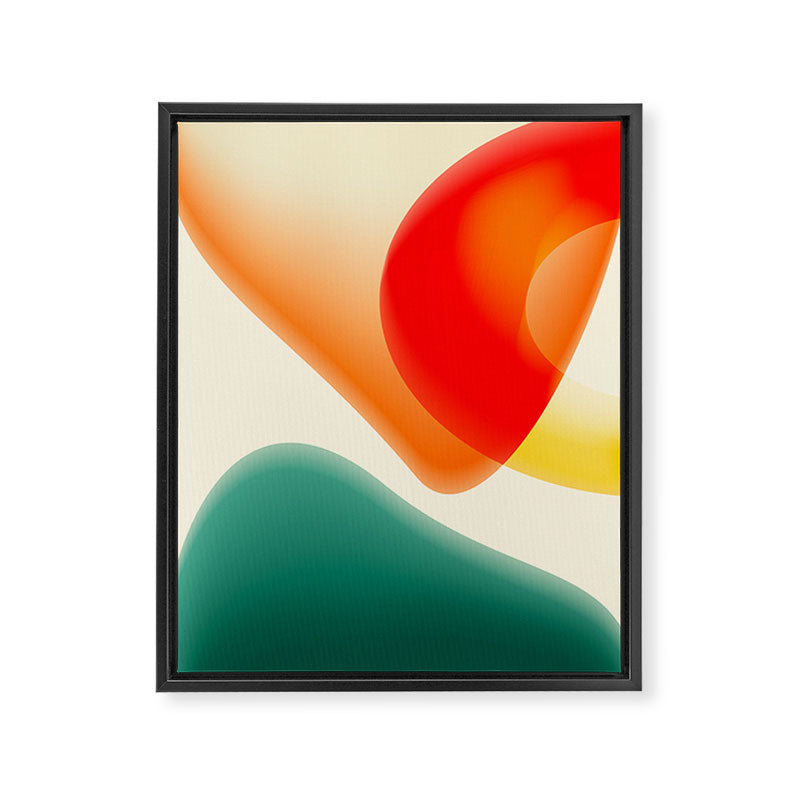 gradient shapes 70s 4 Framed Canvas Print Gallery Image 6
