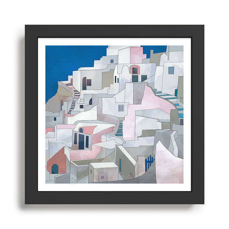 greece houses santorini Framed Art Print Gallery Image 1