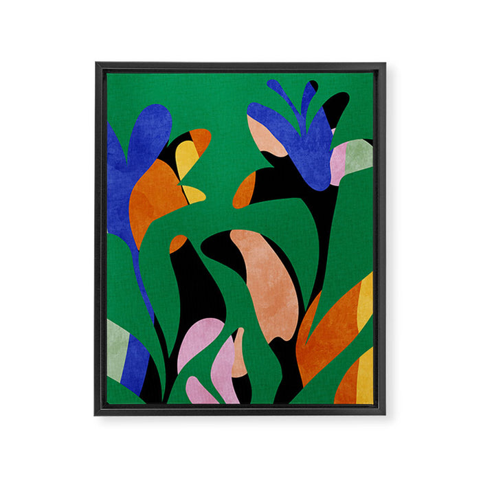 groovy floral abstract Framed Canvas Print Gallery Image 1