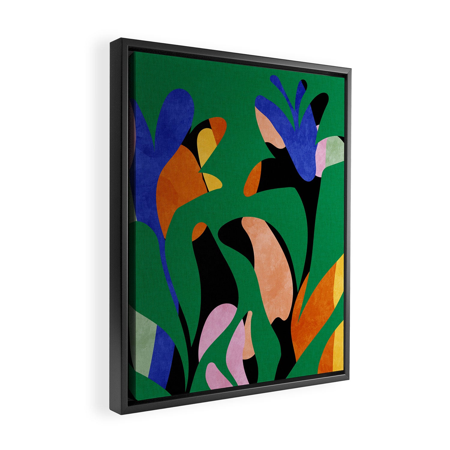 groovy floral abstract Framed Canvas Print Gallery Image 2